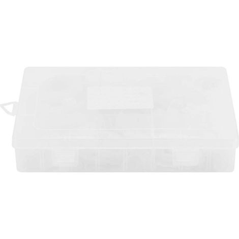 200 Stück Nylon-Kunststoff-P-Befestigungsclips, sortierte Box für Kabelkanal-Sets (Weiß)