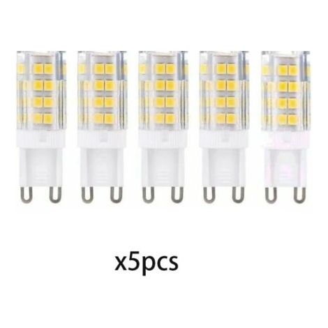 DEESSE SHOP-Lot de5 ampoules LED G9, blanc chaud 3000 K 5 W équivalent à des ampoules halogènes 40 W 420 lumens non dimmables. (1/2)