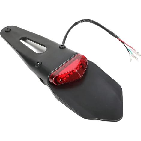 Motorrad Hinten Mit Rücklicht Bremsleuchte Universal Fit Für Suzuki Fit Für Husqvarna DRZ40 TE250 RMZ250 TE300 RMZ450 (Schwarz rot)