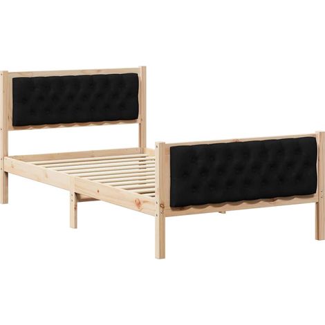 Maison Exclusive - Estructura de cama Negro 100 x 200 cm Madera d (1/5)