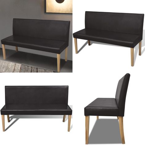 Banc 139,5 cm Marron foncé Similicuir - Banc Coffre - Banc Design - Banc Intérieur - Meuble Rangement - Banc Salon - Home & Living (1/5)