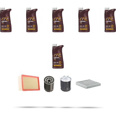 Kit tagliando 4 FILTRI e 6L OLIO compatibile con Mitsubshi Colt VI (Z30) 1.5 DiD 70KW Dal 2004 (1/5)