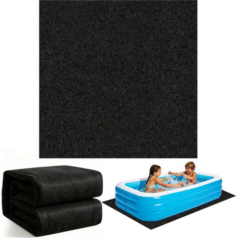 Tapis de Sol pour Piscine 4m Rectangulaire, Bâche de Protection en Géotextile 200g/m², Antidérapant et Absorbant l'eau pour Piscine Hors Sol, Pliable et Résistant pour Jacuzzi et Spa (1/5)