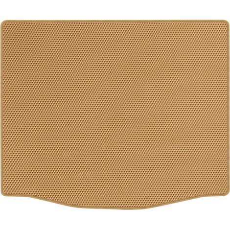 Alfombrilla de maletero de EVA para Ford Focus III Hatchback de 2011 a 2018, diseño de panal de abeja - beige. (1/5)