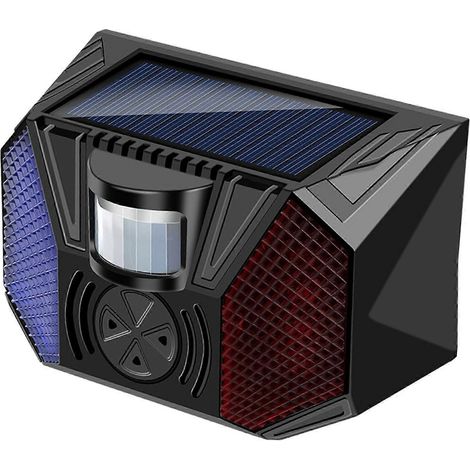 Dispositivo de advertencia sonora y luminosa de energía solar con alarma de 129 dB. Sistemas de alarma de seguridad para hogares, villas, granjas y agricultura. (1/5)