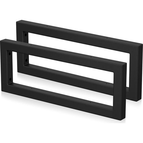 2 Pcs Supports de Console Murale Design pour Lavabo ,Supports pour étagères ,Support de Console pourLavabo , Porte Serviettes (Noir, 40 cm) (1/5)