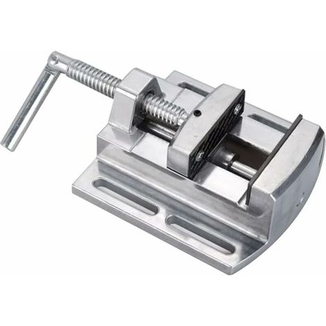 Bohrmaschinen-Schraubstock, 2,5" Öffnung, Tischschraubstock aus Aluminiumlegierung mit Führungsstange für Elektriker und Holzbearbeitungswerkzeuge