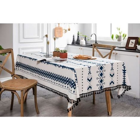 Nappe - - 140x140cm - Imperméable - Anti-tache - Coton et Lin (1/4)