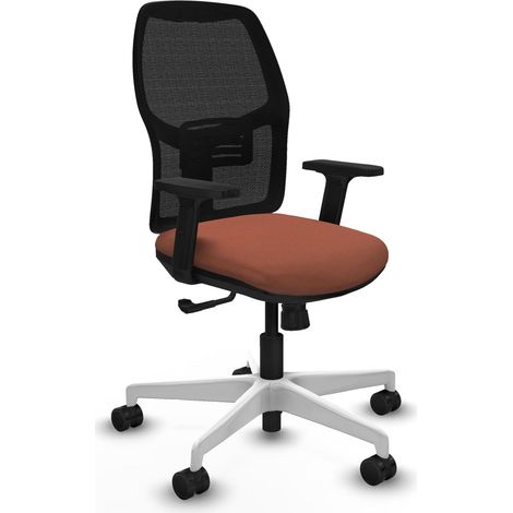 Chaise de bureau piqueras y crespo Alfera noir base blanche (1/2)