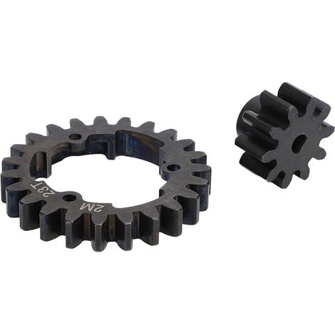 Couronne dentée 23T 2 Mod en acier trempé avec pignon moteur pour pièces de mise à niveau de voiture RC E Revo 2.0 10T (1/5)