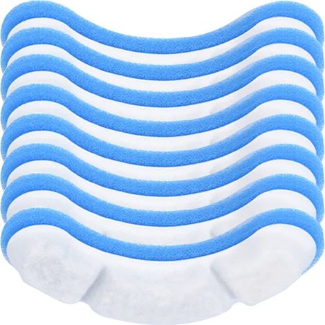 Paquete de 8 filtros de repuesto de carbón activado azules y blancos para dispensador de agua transparente Cat de 1,8 L (61 oz) WF050/060