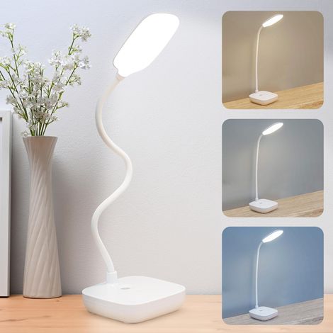 Lampe Bureau LED Rechargeable Flexible - 3 Modes Lumière,Intensité Réglable,Tactile,Sans Fil pour Maison & Bureau (1/5)