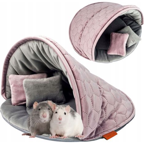 Grand lit, maison en forme de coquillage pour rongeur, lapin, cochon d'Inde 50x34cm (1/5)