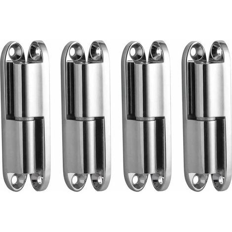 Cerniera per Armadio, 4 Pezzi Cerniere con Viti 231-1 Cerniera in Acciaio Inox Smontabile, Cardini per Porte per Casa Mobili Armadio Guardaroba Cassetti (1/4)