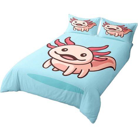 Parure de lit en microfibre motif girafe, 140 x 200 cm, imprimée en 3D, rose fleuri, pour chambre d'enfant D-155X220 (1/3)
