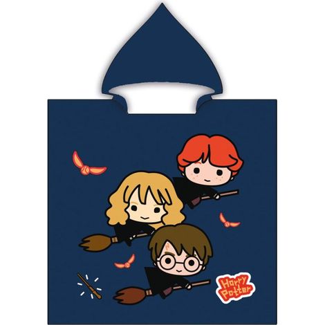 Harry Potter Badeponcho mit Kapuze – 100 % Mikrofaser Komfort