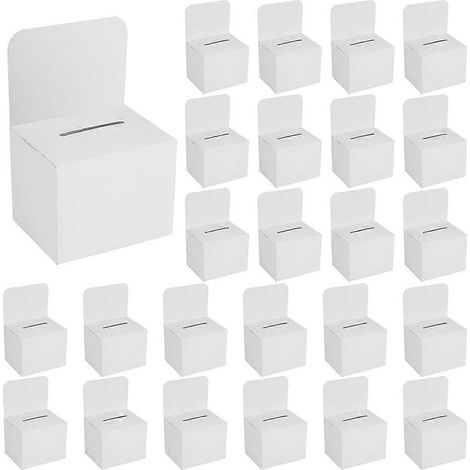 Vorschlagsboxen (24er-Set), Losboxen mit Einwurfschlitz, Spendenboxen für Fundraising-Aktionen, Wahlurnen mit Einwurfschlitz für Unternehmen (1/5)