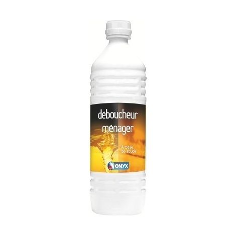 6 Haushalts-Abflussreiniger mit Natron und Ammoniak, 1-Liter-Flasche - Onyx