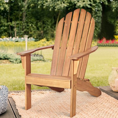 Sedia da giardino adirondack - legno di acacia design ergonomico