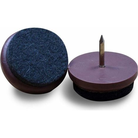Patins En Feutre Pour Meubles - Diamètre 17 Mm - Hauteur 4 5 Mm - Fixation Par Clou - Lot De 10 Pièces (1/5)