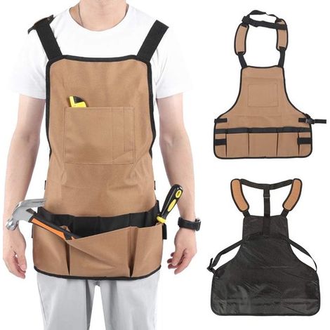 Küchenschürze Küchenschürze für Damen und Herren Wasser und schmutzabweisend Unisex Gastronomieschürze Arbeitsschürze Multifunktionale Schürze fü