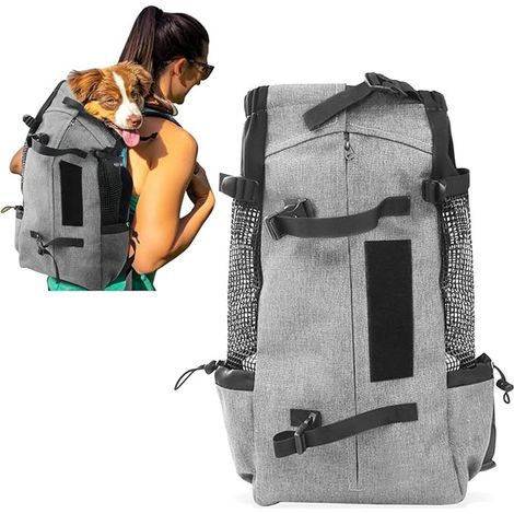 Sac à dos pour chien - Sac de transport pour chien - Gris (1/2)