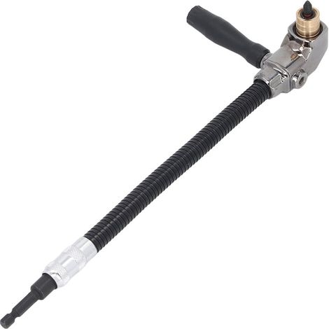 Flexible drill extension with right-angle drill adapter, 11.8" flexible shank screwdriver extension holder (1/5)