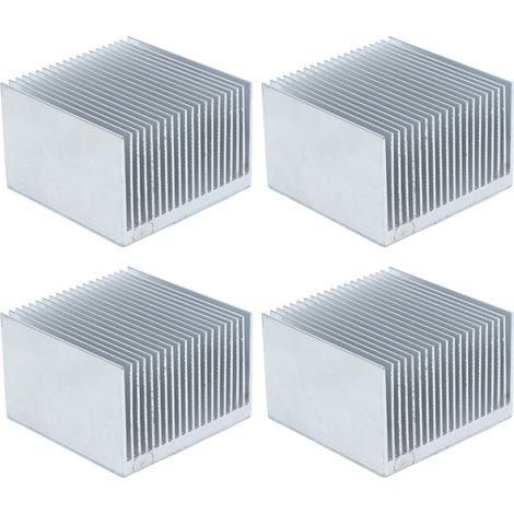 4 dissipateurs thermiques en aluminium pour CPU électronique - radiateur 60x60x39mm avec adhésif (1/5)