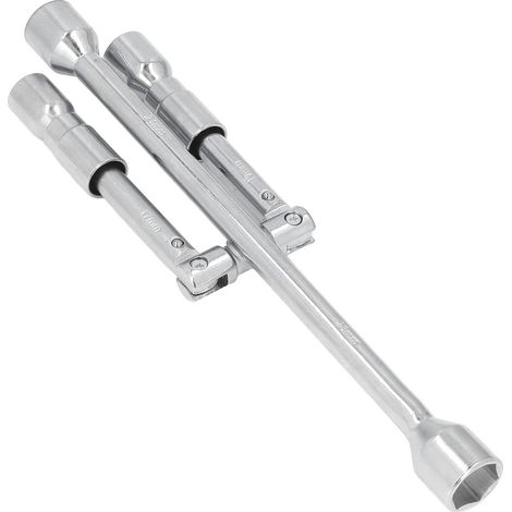 4-in-1-Kreuzschlüssel, 14 Zoll, aus hochkohlenstoffhaltigem Stahl, 180°-Klappradschlüssel, Schlagnuss für Kfz-Reparaturen (1/5)