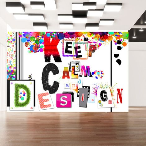 Fotomurale - Keep Calm and Design - 200x140 (1/4)