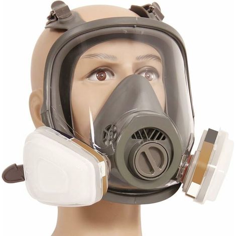 6800 Masque respiratoire intégral, casque de protection faciale pour peindre, vapeur et poussière organiques, deux types de connecteurs (1/3)