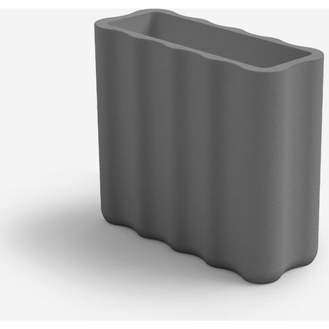 Fioriera rettangolare in polietilene Made in Italy Nebula 90 - Ferro (1/5)