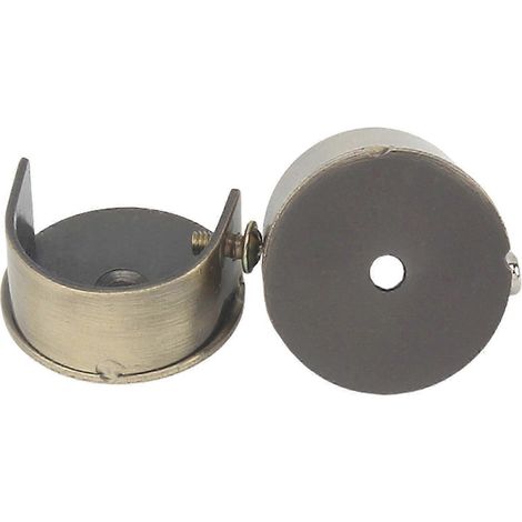 Supports de tringle à rideaux en alliage pour tringles de 28 mm, compatibles avec les tringles en métal et en bois, fixation murale - Bon (1/5)