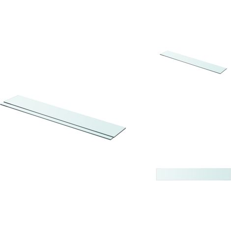 Regalböden 2 Stk. Glas Transparent 80x12 cm - Wandregal - Glasregal - Regalboden - Dekorationselement - Wohnaccessoires (1/3)