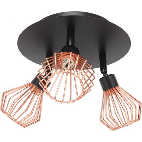 3 luminaires plafonniers, douilles G9 noires mates, éclairage orientable multidirectionnel pour couloir de style campagnard, 85-265 V (1/5)