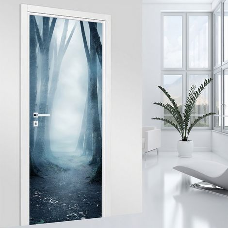 Stickers pour porte - Forêt - 73 x 205 cm - Adhésif MAT (1/2)