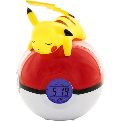 Réveil Lumineux Pokémon - 1 Unité - Plastique Jaune - Radio FM et Veilleuse - Pour Enfants et Collectionneurs - Multicolore (1/4)