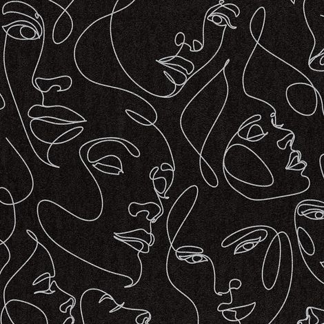 Papel pintado gráfico Profhome 791723 papel pintado vinílico estampado en caliente tejido non tejido texturado de diseño y acentos metálicos negro plata 5,33 m2