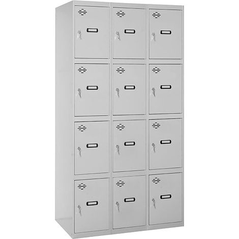 Simonrack Armadio grigio con 4 porte e 12 sezioni