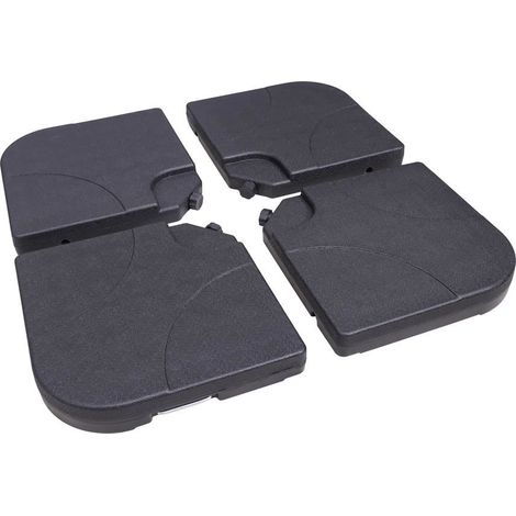 Water Fillable Base For Cross Base Cantilever Parasol with Carry Handle (Set of 4) - Polyresin - L102 x W102 x H5 cm (1/4)