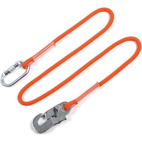 Harnais de sécurité anti-chute 3m – Nylon haute résistance avec crochet acier – Norme EPI 18 kN – Pour escalade et travaux en hauteur (1/4)