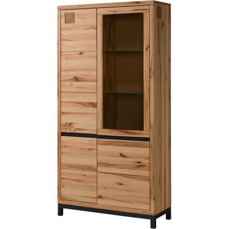 Vitrine Kernbuche 103x40x205 natur geölt VILLANDERS 101