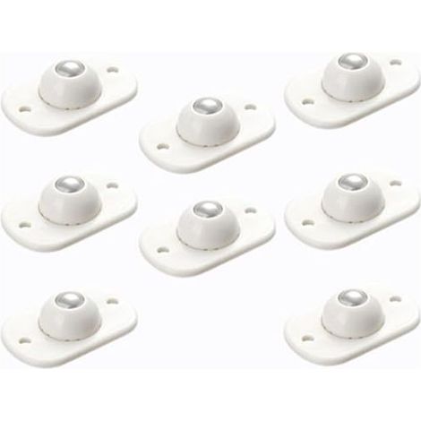 Lot de 8 Roulettes Auto-Adhésives, Mini Roulettes à Billes Autocollantes en Plastique pour Meubles, Roulettes Pivotantes 360 ° à Billes Pour Petits Meubles, Boîte de Rangement (1/4)