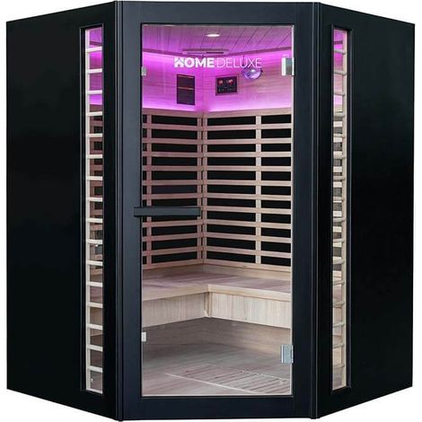 Home Deluxe Cabina de infrarrojos NERO XXL- Hemlock Negro