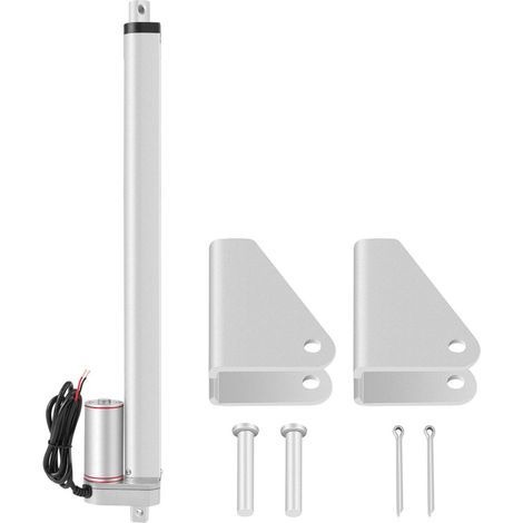 Vérin électrique 12V 1000N course 150-500mm moteur linéaire avec support levage (400mm) (1/5)