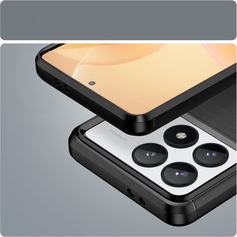 Étui pour Xiaomi Poco F6 Pro, carbone, noir (1/5)