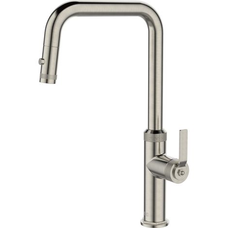 Essebagno Molette Miscelatore per lavabo con doccetta estraibile in acciaio inox
