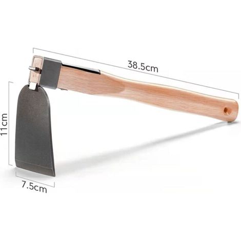 Petite houe de jardin Houe à main Houe à plantes à une main Houe à main Houe de jardin Manche en bois Outils de jardin 38,5 cm (1/3)