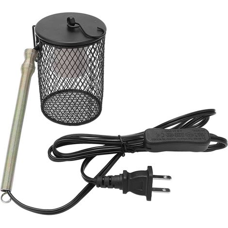 Abat-jour chauffant professionnel pour reptiles, sécurité optimale, protection contre les brûlures, isolation thermique pour reptiles, tortues et lézards, prise américaine 110 V (1/5)
