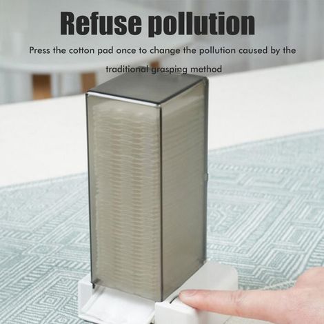 Distributeur Automatique de Disques Démaquillants - Organisateur de Cotons Cosmétiques avec Éjection par Pression (1/5)